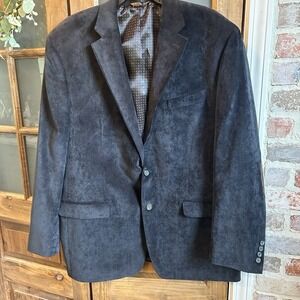 Chaps‎ Ralph Lauren Mens Blazer 44R Black Corduroy Sport Coat Jacket Preppy